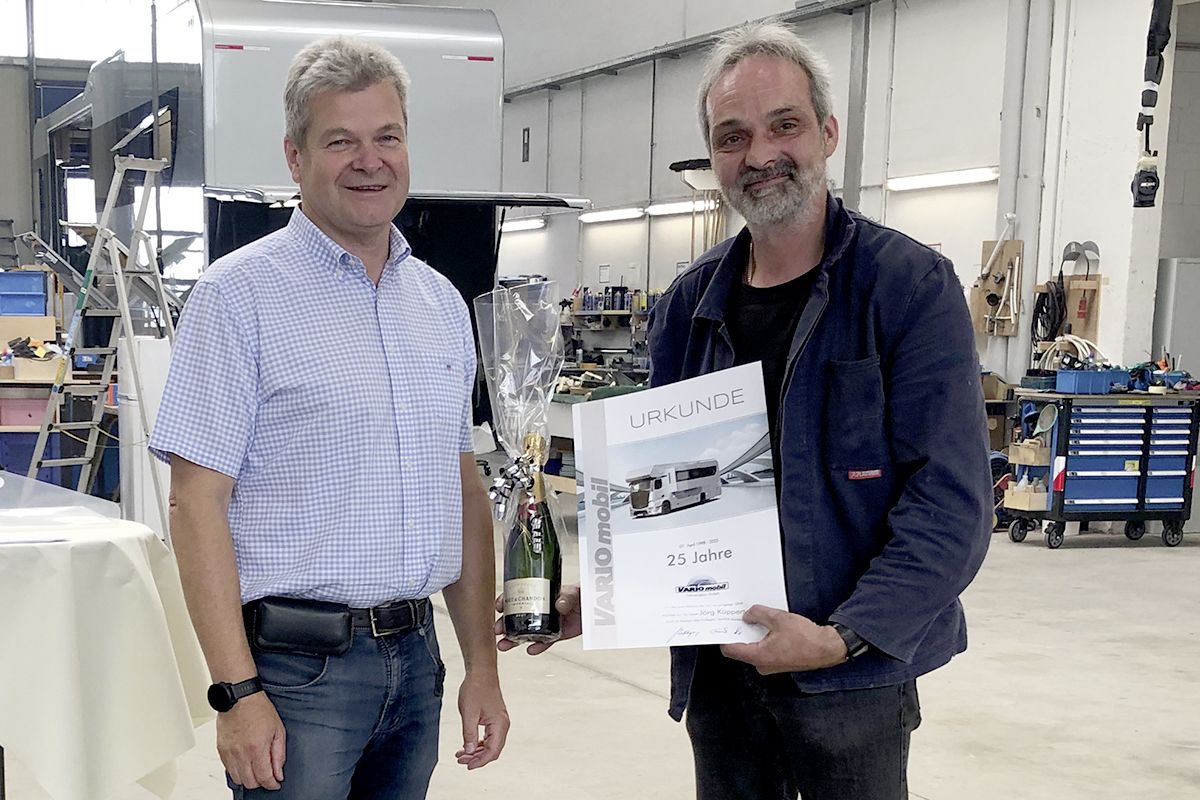 Jörg Küppers from Bohmte celebrates 25 years of operation in the motorhome manufactory